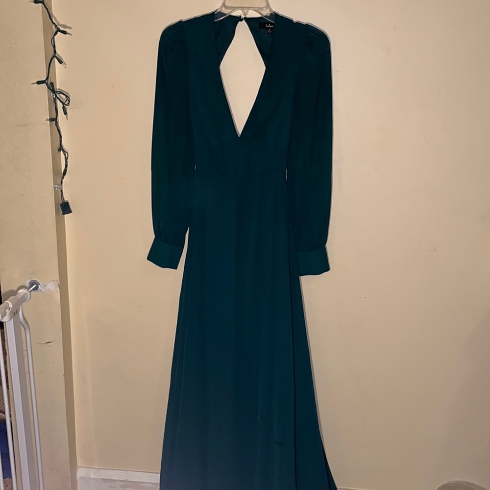 Dark green maxi dress